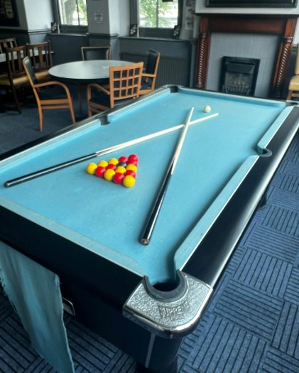 The pool table at the Maltsters Arms